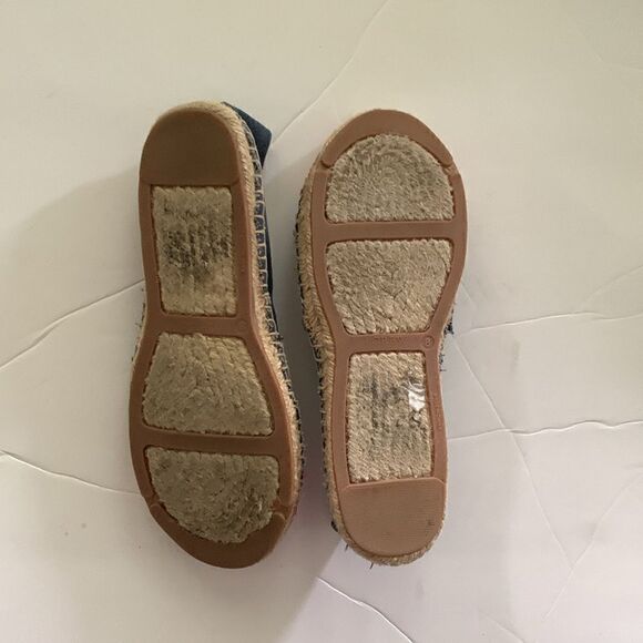 J Crew color block espadrilles blue with hot pink toe cap canvas upper size 8 - Picture 9 of 10